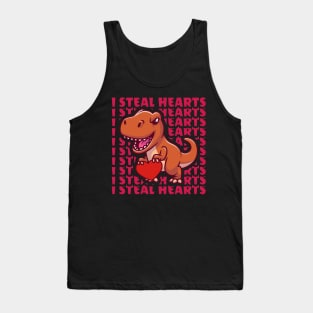 valentines day dinosaur - I steal hearts Tank Top